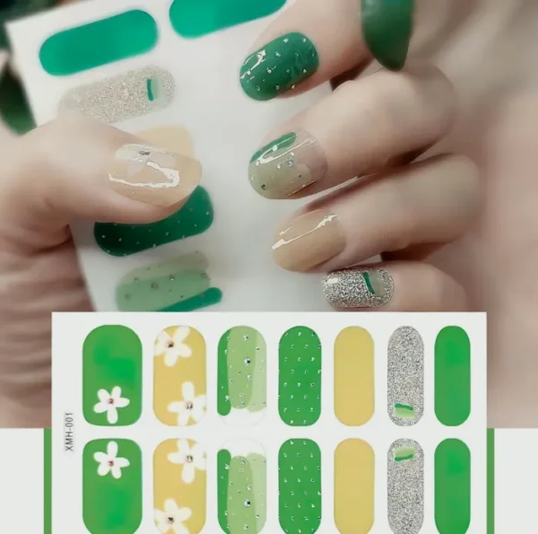 Trendy 3D Nail Stickers by Sun&Beam for Women & Girls