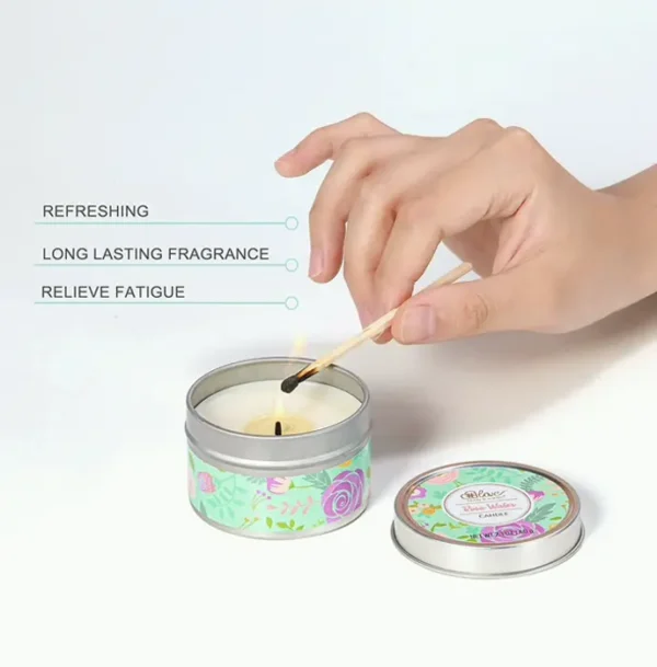 4-Piece Rosewater Lotion Gift Set: Hand and Foot Cream, Bar Soap, Floral Candle - All Skin Care Needs