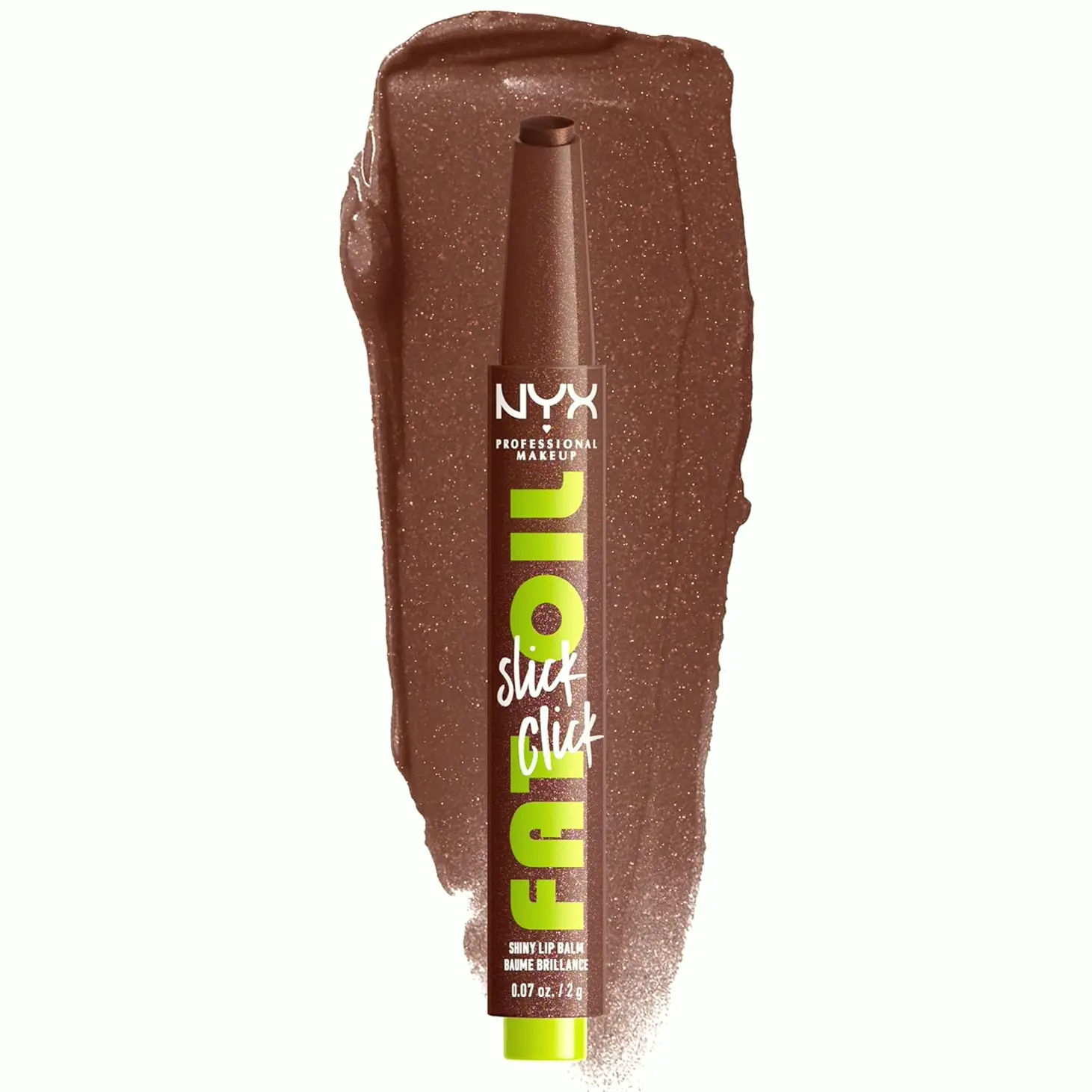 NYX Fat Oil Lip Slick Click, Featherweight, Tinted Vegan Lip Balm