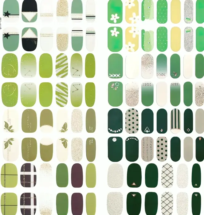 Trendy 3D Nail Stickers by Sun&Beam for Women & Girls