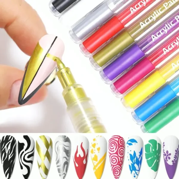Single 3D Nail Marker, 16 Colors, Fast Dry