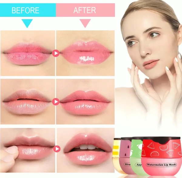 Natural Mouth Moisturizer Pot, 4 Pieces Mixed Flavors