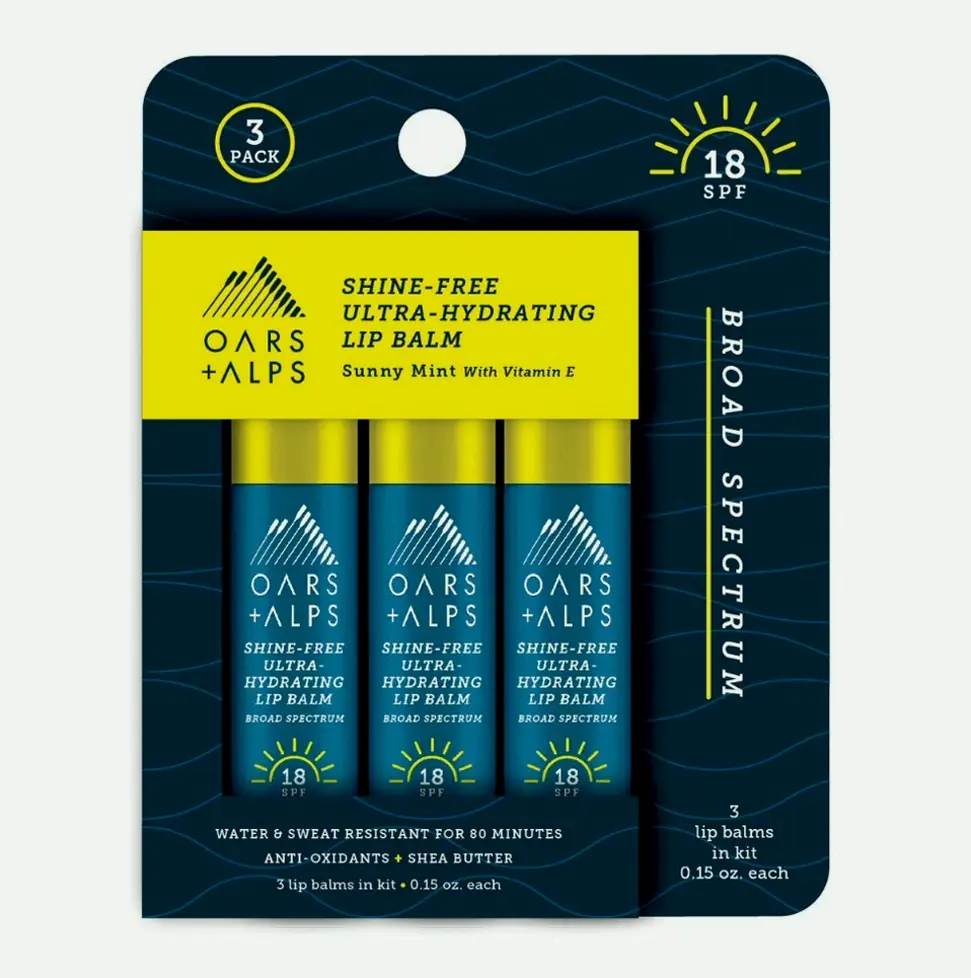 Shine-Free Lip Balm with SPF 18, Cool Scent, Set