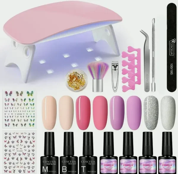 Gel Polish Pack with U V Lamp