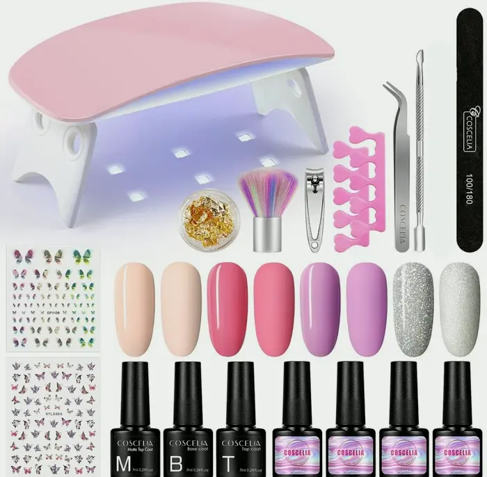 Gel Polish Pack with U V Lamp