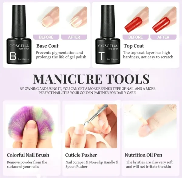 Gel Polish Pack with U V Lamp