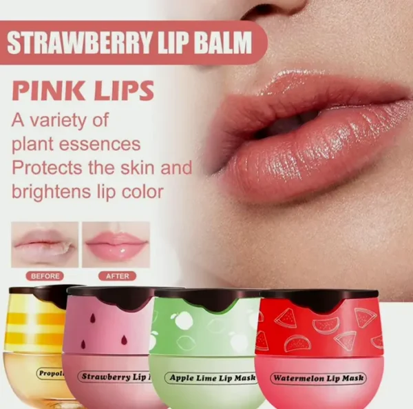 Natural Mouth Moisturizer Pot, 4 Pieces Mixed Flavors