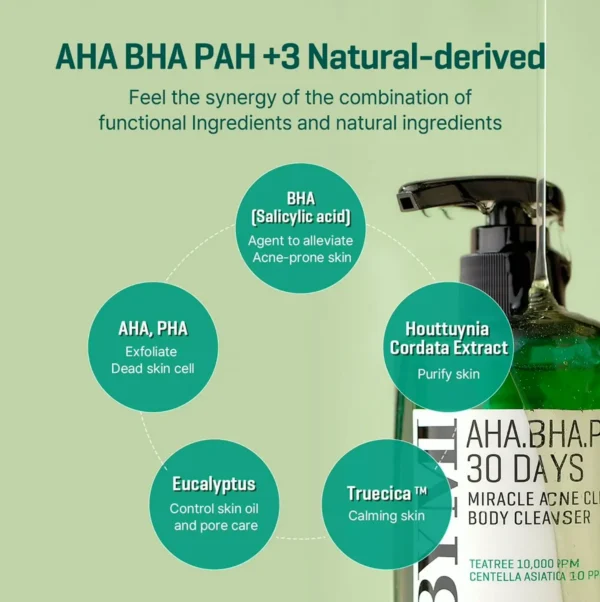 AHA BHA PHA Body Cleanser - Mild Exfoliating Daily