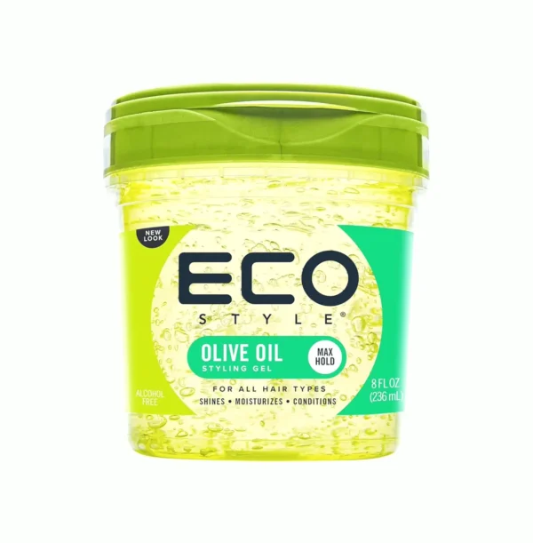EcoStyler Olive Oil Gel - Nourishes & Tames Hair Damage - 8 oz