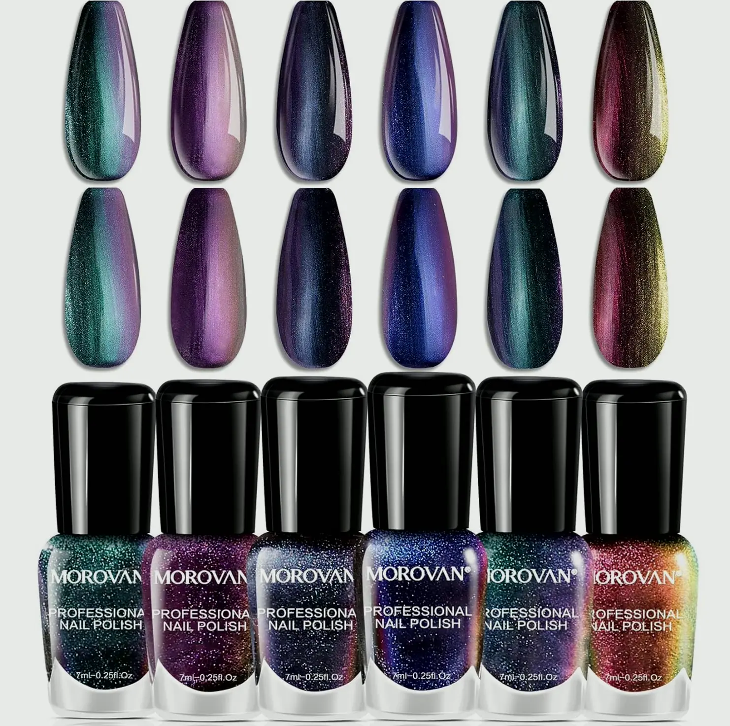 Morovan Metallic Nail Polish Set: Quick Dry Lacquer Collection