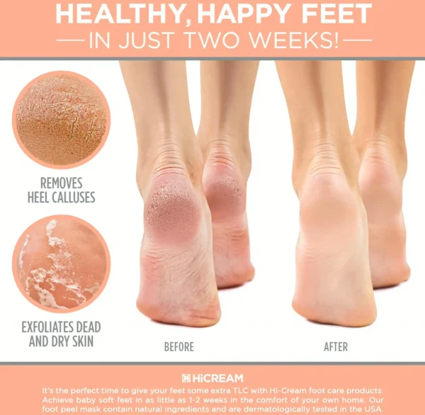 Footcare Peel Mask - 2 pairs, Peach Scent
