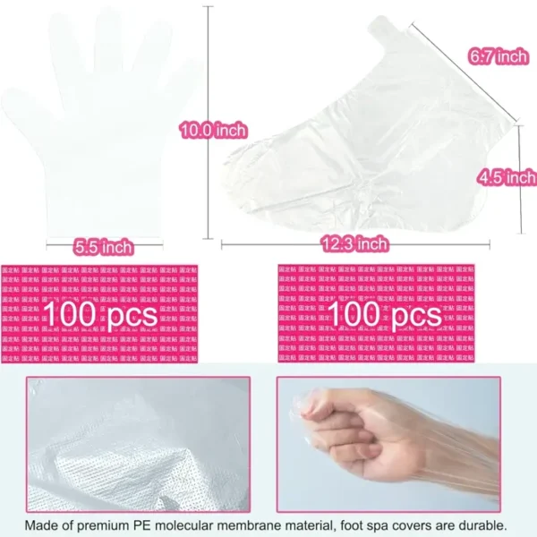 Wax Liners for Feet & Feet - 200pcs Large Plastic