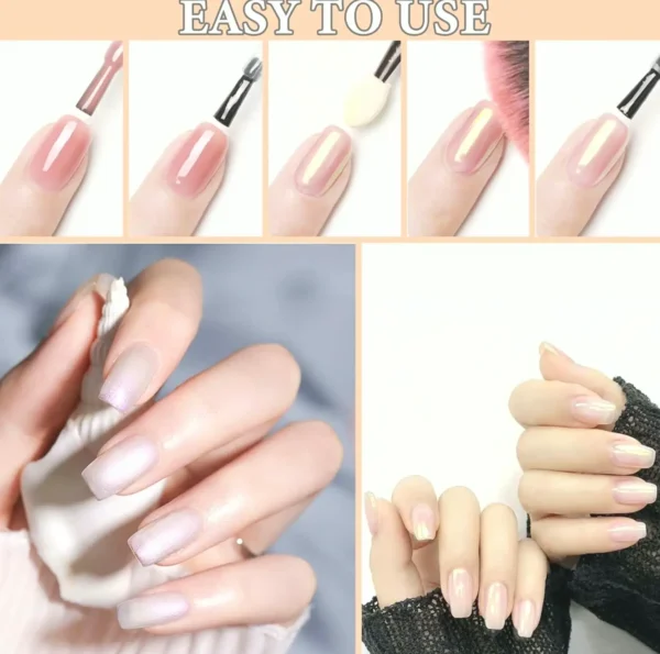 Two Pieces Pearl Crystal Nail Pigment