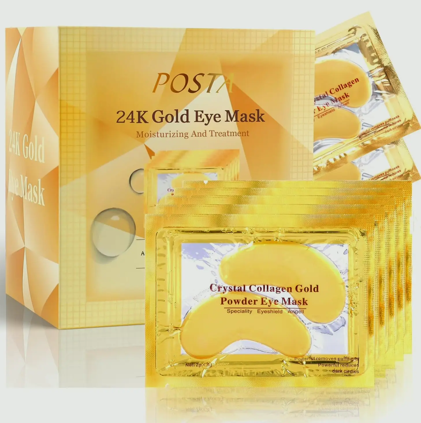 POSTA 24K Gold Under-Eye Mask Care, 50 Sets