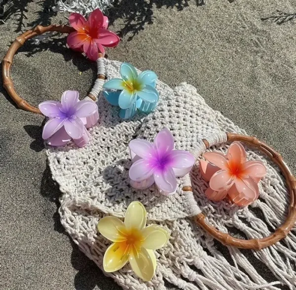 Flower Hair Claws - 4PCS for Dense Hair, Strong Grip