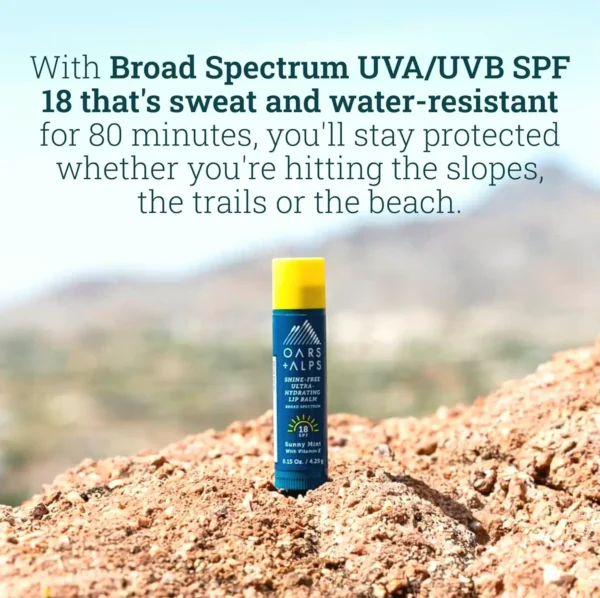 Shine-Free Lip Balm with SPF 18, Cool Scent, Set