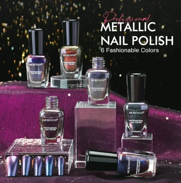 Morovan Metallic Nail Polish Set: Quick Dry Lacquer Collection