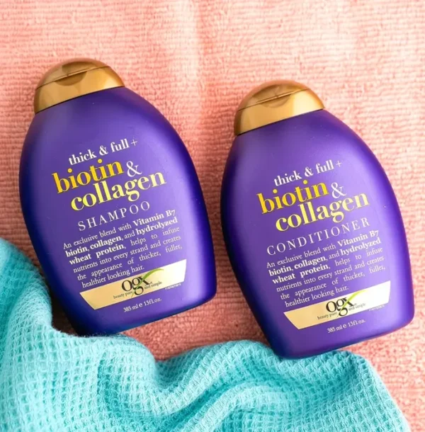 OGX Vitamin B7 and Collagen Volumizing Shampoo, 13 Oz