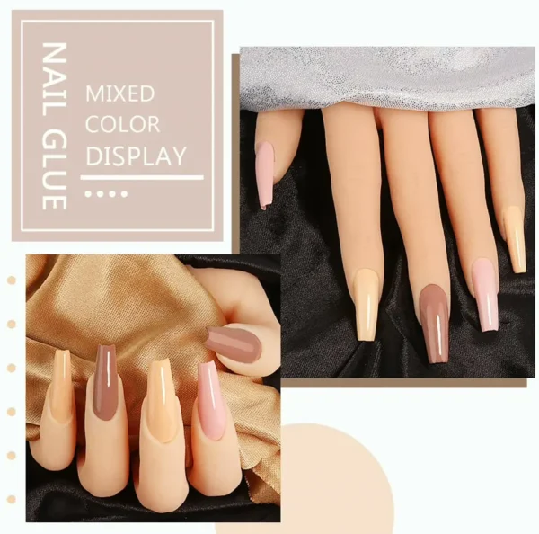 BingBrush 3 Pcs Gel Nail Set, 10ML Nude Gel Lacquer Natural Nail Polish Lasting Gloss