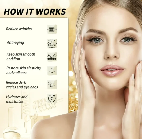Golden Shine Under Eye Patches - 60 Pieces Treatment for Puffy Eyes